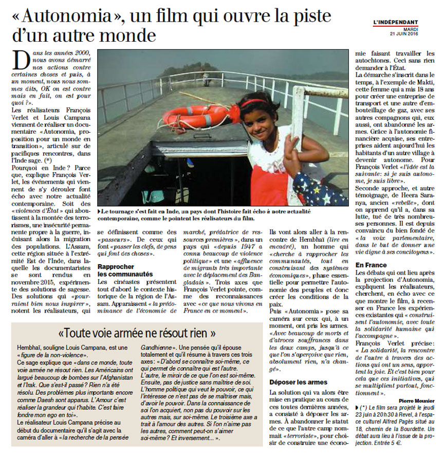 Autonomia Documentaire Presse